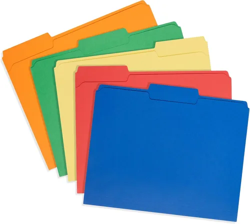 Vista 8 de Blue Summit Supplies 100 carpetas de archivos, cartas, colores surtidos