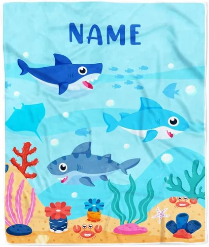 Vista 26 de Manta personalizada con nombre de tortuga para bebé, niño, niña, mar, recién nacido, hijo, hija, nieta, sobrina, cumpleaños, Navidad, manta de forro