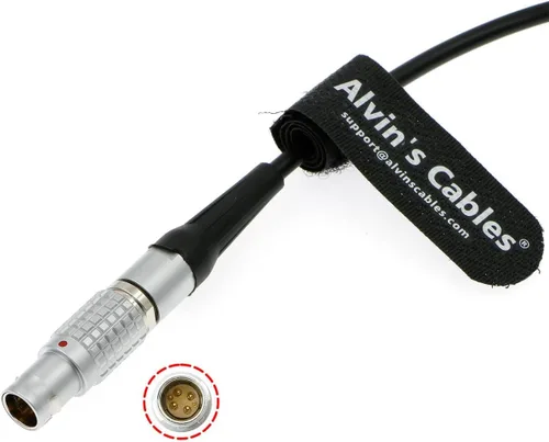 Vista 2 de Alvin's Cables Cable de alimentación para Sony FX6 FX9 de DJI Ronin 2 estabilizador cardán 6 pines macho a DC ángulo recto 19.7 in 19.7 pulgadas