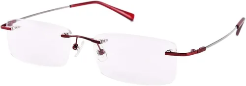 Vista 10 de Agstum Blue Light Blocking Glasses - Flexible Rimless Titanium Alloy Eyeglasses Frames Clear Lens