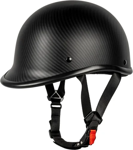 Vista 7 de Yesmotor - Casco de motocicleta de perfil bajo aprobado por DOT Fibra de carbono