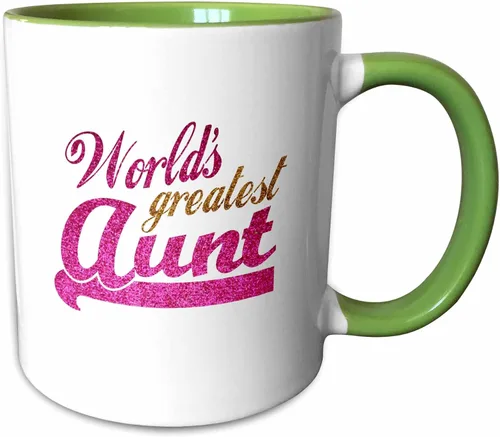 Vista 11 de 3dRose Worlds Greatest Aunt - Taza de 11 onzas, color negro