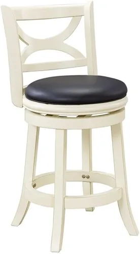 Vista 10 de Boraam Florence Taburete giratorio de madera con altura de mostrador - Black Sandthru