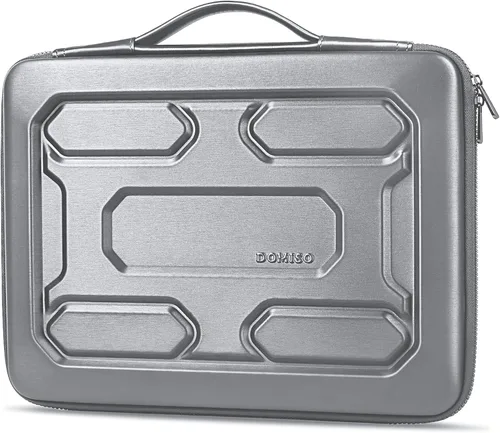 Vista 10 de DOMISO Funda para laptop de 13.3 pulgadas con asa, bolsa para computadora a prueba de golpes, funda protectora impermeable EVA para portátiles