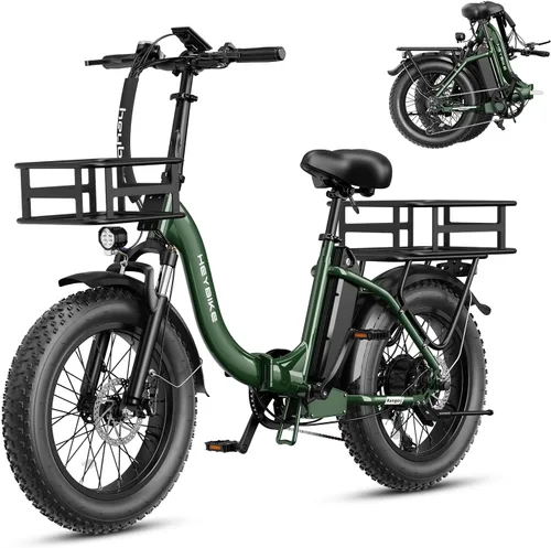 Vista 26 de Heybike Ranger 2.0 Folding Electric Bike for Adults, 1400W Peak Motor Ebike