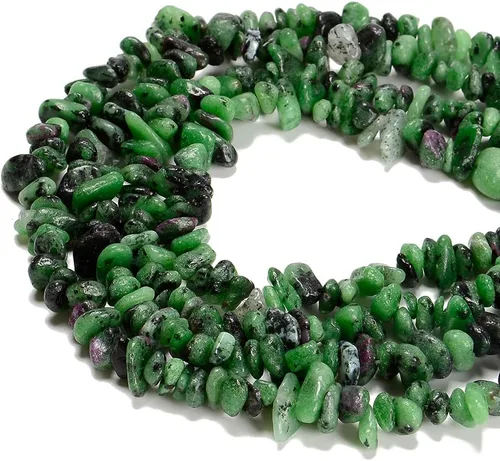 Vista 21 de Cuentas de piedras preciosas naturales de finchenita de azurita de 0.315 a 0.315 pulgadas, cristales curativos, pulseras de cintura, kit de collar