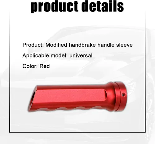 Vista 4 de Fogfar 1 funda para freno de mano, cubierta de freno de mano de aluminio para automóvil, protector de mango manual, juego de modificación de mango