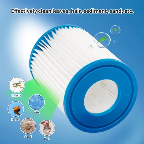 Vista 4 de Cartucho de filtro de piscina para bomba de filtro tipo II 58094 para piscinas sobre el suelo, filtro de jacuzzis compatible con bomba de filtro
