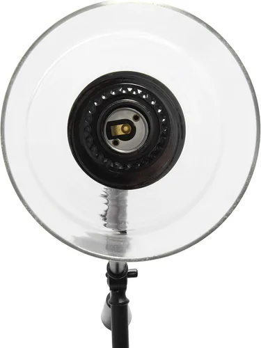 Vista 6 de Elegant Designs LF1030-BLK Lámpara de pie con pantalla de vidrio con brazo pivotante, color negro