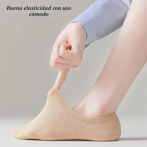 Vista 5 de Calcetines invisibles de algodón para mujer, de corte bajo, planos, 12