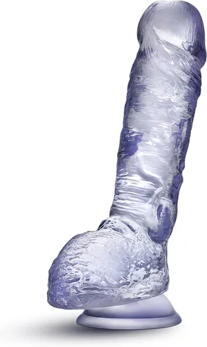 Vista 6 de Blush B Yours Plus Hearty n' Hefty - Consolador de silicona con bolas, pene realista de 1.75 pulgadas de ancho, ventosa, compatible con junta