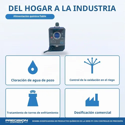 Vista 5 de Precision Controls Bomba dosificadora química, 31.6 GPD, 150 PSI, 115 V - Bomba dosificadora de diafragma para inyección de cloro, tratamiento