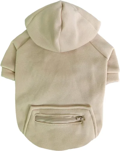 Vista 5 de Jecikelon Abrigo de Clima Frío para Mascotas Perro con Bolsillo Sudadera de Invierno para Perro Ropa Cálida para Cachorros para Perros Pequeños Ropa