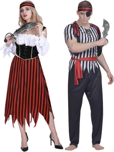 Vista 4 de eraspooky Halloween adulto pirata Matey de los hombres disfraz