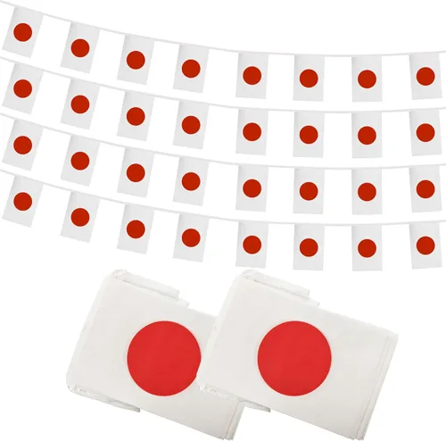 Vista 11 de Bandera de Cuerda Argentina de 100 Pies, 76 Piezas Bandera Estandarte Argentina, Pequeñas Mini Banderas del Mundo para Eventos Deportivos