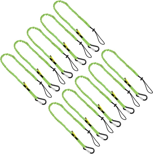 Vista 7 de Cordón para herramientas de seguridad de 3 pies, cordón resistente para casco duro con mosquetón, extremo de bucle ajustable, ultraduradero