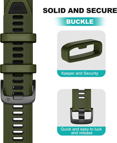 Vista 4 de OVERSTEP Correa de repuesto compatible con Garmin Forerunner 265, correas de reloj de liberación rápida de 0.866 in para Forerunner 255, Vivoactive
