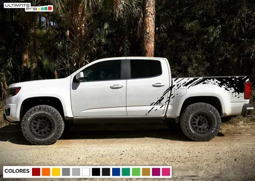 Vista 2 de Adhesivo adhesivo de vinilo para cama de lodo compatible con Chevrolet Colorado 2015-2022 (2605) (negro)