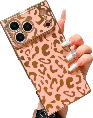 Vista 20 de Elegante Compatible con iPhone 11 Estuche de borde rectangular, lindo estuche de revestimiento de patrón de leopardo de lujo, protector de cámara