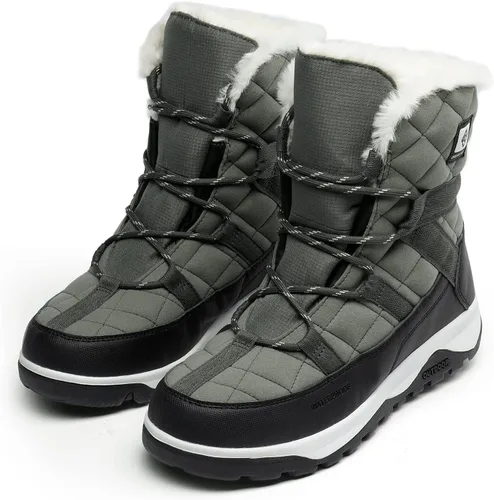 Vista 2 de DREAM PAIRS Women's Winter Snow Boots Waterproof Rubber Ankle Booties with Warm Comfortable Faux Fur Lining,Lace Up Non-Slip Outdoor Boots for Women