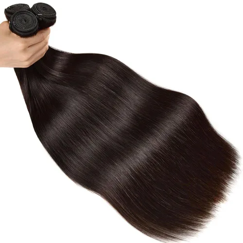 Vista 8 de Manojos de cabello humano lacio de 16, 18, 20 pulgadas, 12A, extensiones de cabello humano virgen brasileño 100% sin procesar, extensiones