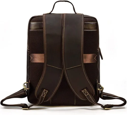 Vista 2 de LUKEO 1pcs Large-Capacity Retro Men's Backpack College Style School Bag Casual Travel Bag (Color E, Size 39 * 30 * 15cm)