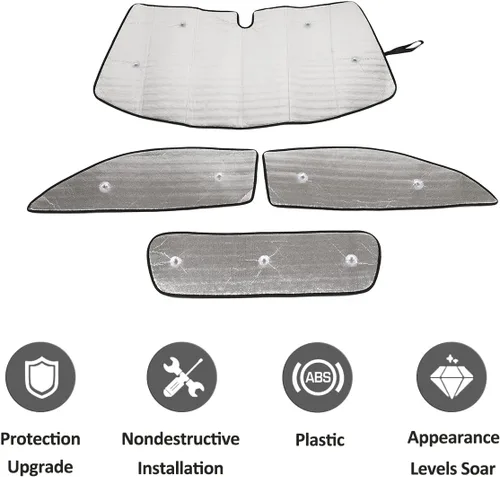 Vista 7 de Parasol para parabrisas de automóvil, parasol completo para Chevrolet Corvette C6 2005-2013, protector de visera contra rayos UV
