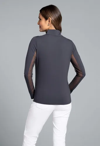 Vista 4 de IBKUL Camisa de manga larga con cremallera de 14 para mujer