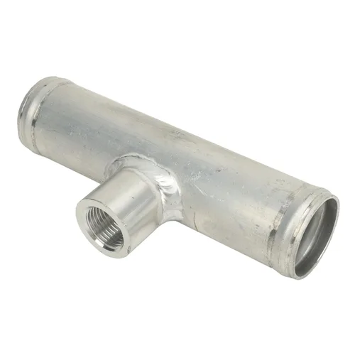 Vista 5 de Sensor de temperatura de manguera de radiador en línea, adaptador de sensor de temperatura de aleación de aluminio, 5.906 in de largo con orificio