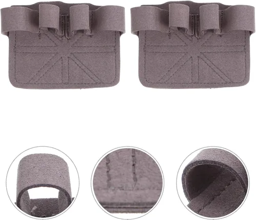 Vista 6 de INOOMP Guantes de entrenamiento, 1 par de guantes de entrenamiento antideslizantes para levantamiento de pesas, ligeros, protectores de palma