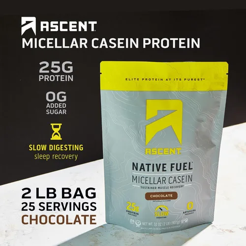 Vista 3 de Ascent Native Fuel Polvo de proteína de caseína micelar, 1