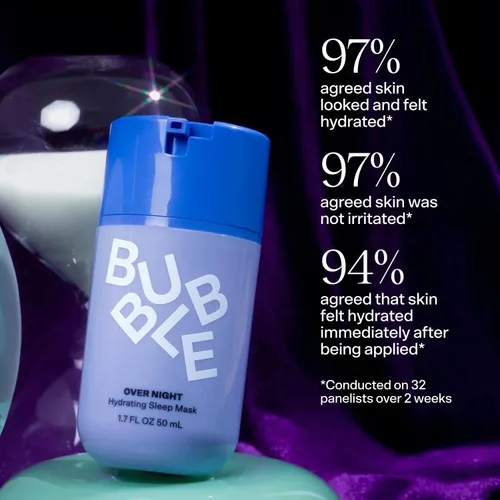 Vista 2 de Máscara de Hidratación Nocturna Bubble Skincare - Máscara Facial Suave y Exfoliante para la Noche para la Reparación de la Barrera Cutánea