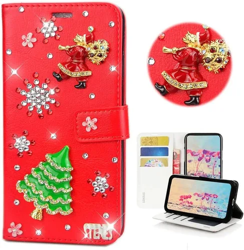Vista 15 de Bling - Funda tipo cartera para teléfono compatible con Samsung Galaxy Z Fold 3 5G, elegante, diseño de zorro de lujo hecho a mano en 3D, funda