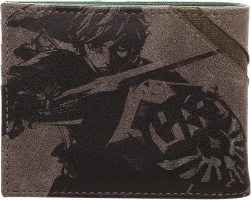 Vista 2 de Cartera BiFold para videojuegos Nintendo Zelda, Beige verde