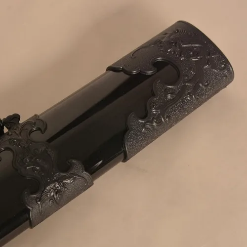 Vista 4 de Espada Hmong de polipropileno de alta resistencia para entrenamiento de artes marciales, espada antigua Samurai con funda para práctica