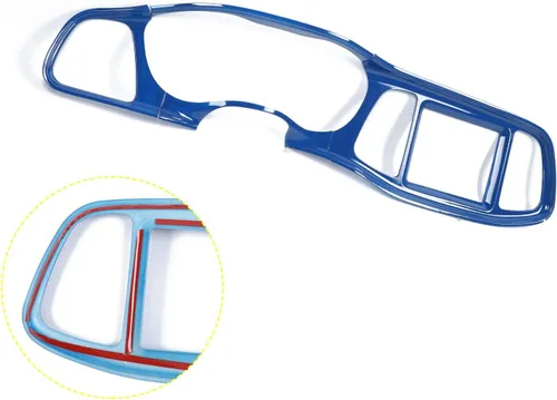 Vista 2 de Voodonala para Consolas Centrales Challenger, Cubierta Protectora del Tablero de Instrumentos para 2015-2024+ Dodge Challenger, Accesorios Azul