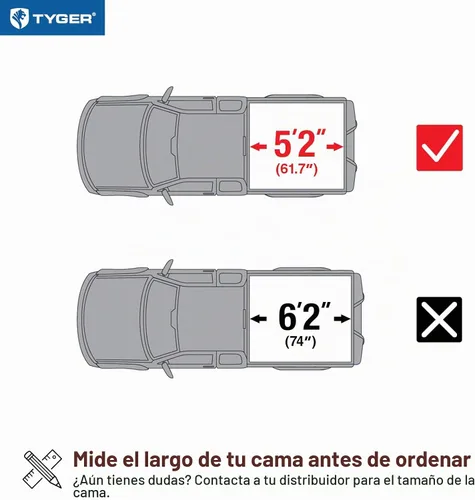 Vista 2 de Tyger Auto T1 - Funda enrollable suave para cama de camioneta, compatible con Chevy Colorado 2019-2022 / GMC Canyon Cama de 5'2" (62")