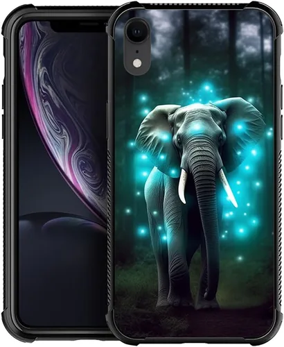 Vista 9 de CARLOCA Funda compatible con iPhone Xs, diseño gráfico a prueba de golpes, antiarañazos, protección contra caídas para iPhone X/XS Familia de jirafa