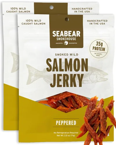 Vista 12 de SeaBear - Cecina de salmón salvaje ahumado - Tradicional - 2.5 oz