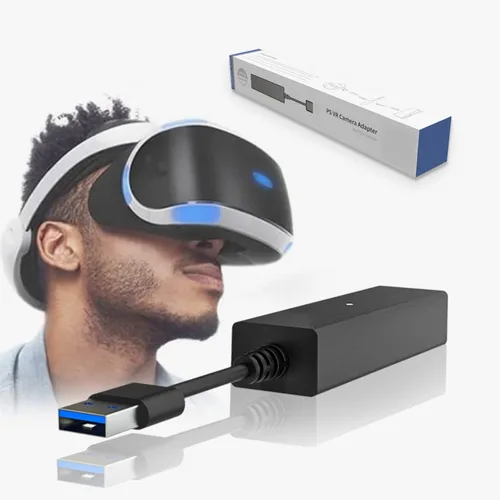 Vista 6 de Adaptador de cámara PSVR para consola de juegos PS5, cable convertidor PS VR para cámara host PS4, reproduce PS VR en PS5