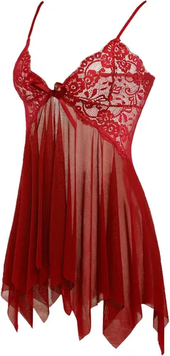 Vista 3 de Joyaria Babydoll - Conjunto de lencería con encaje para mujer, talla Ch-XXG