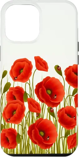 Vista 25 de iPhone 13 Rojo Amapolas Flores En Un Campo Caso