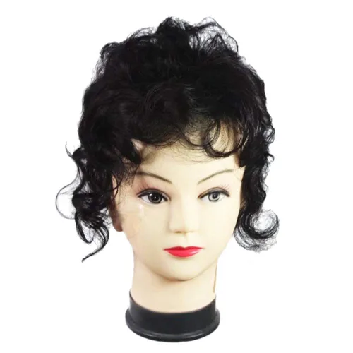 Vista 8 de Topper rizado ondulado para mujer, pieza de cabello sintético con clip, aspecto natural, peluca invisible para pérdida de cabello con flequillo