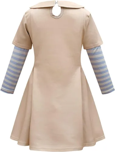 Vista 5 de PAPA93 Disfraz para niñas, disfraz de Halloween para niños, disfraz de terror, cosplay, vestido de fiesta elegante, vestido de novedad, regalo