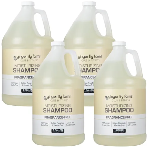 Vista 9 de Ginger Lily Farms Club & Fitness Champú hidratante para todo tipo de cabello, 100% vegano y libre de crueldad, aroma a aloe vera, repuesto de 1
