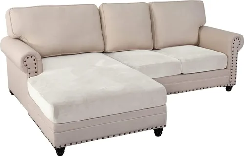 Vista 13 de Fundas para sofá de 3/4 piezas, fundas para sofá en forma de L para sofá seccional, elásticas, más gruesas, de jacquard separado, funda para sofá #1