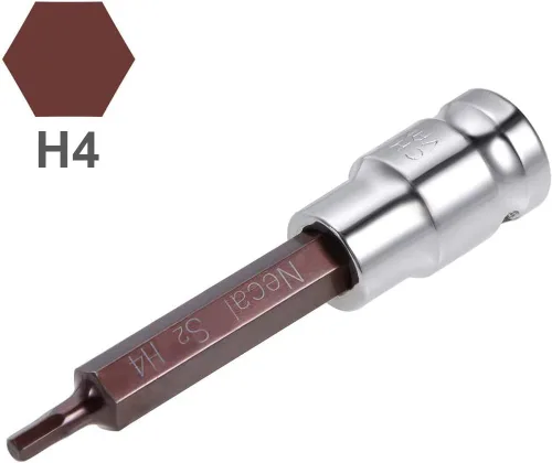 Vista 123 de Utoolmart 1/2" Drive x 0.551 in largo Hex Bit Socket, métrico, S2 y Cr-V acero 1pcs