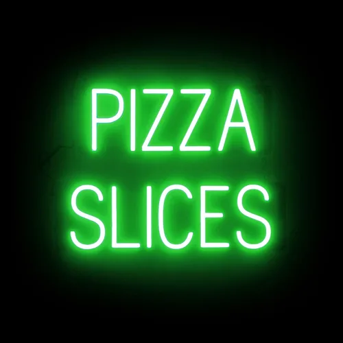 Vista 23 de SpellBrite Cartel PIZZA Letrero relacionado con pizza con aspecto de neón, fuente de luz LED azul 17.6 x 6.3 pulgadas Ultra-Bright
