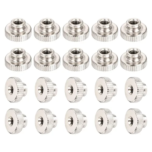 Vista 11 de uxcell - Tuercas moleteadas de pulgar, 10 piezas, M3x0.5mm, pernos redondos de hierro, tono plateado, para piezas de impresora 3D