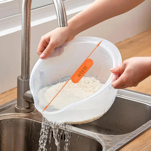 Vista 2 de Colador de arroz japonés Quinoa Lavadora de granos pequeños Limpiador de Transparente